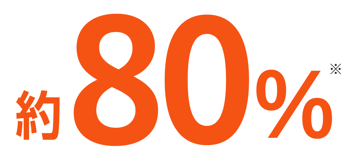 約80%